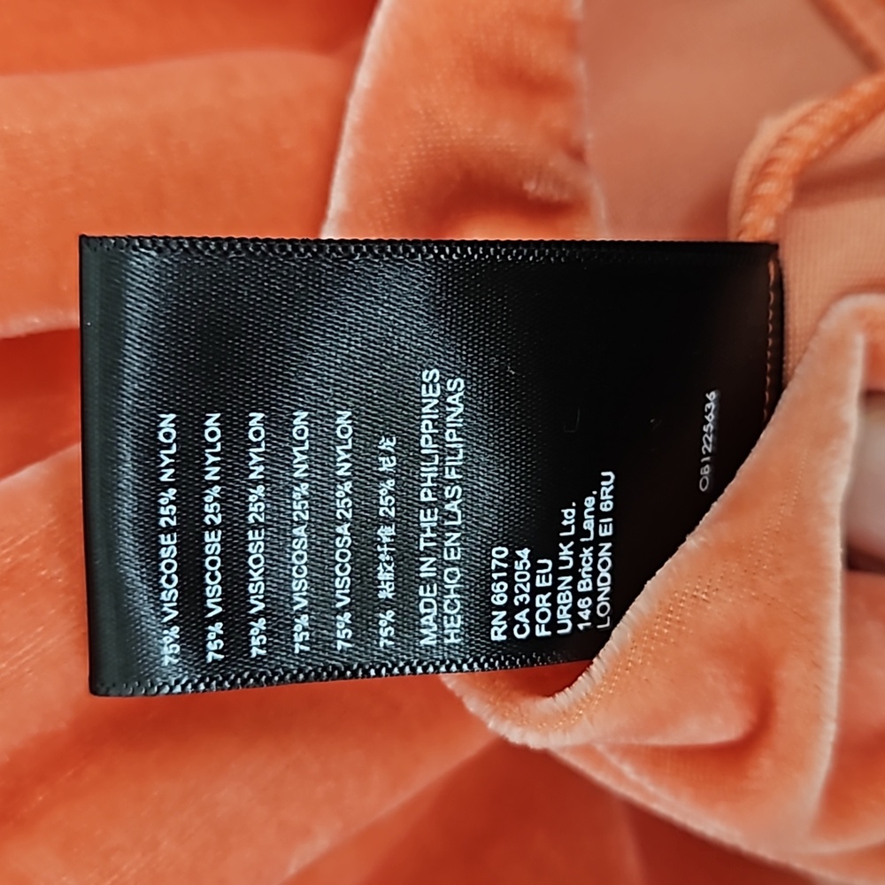 Maeve | Velvet Dress | Coral | L - Picture 4 of 5